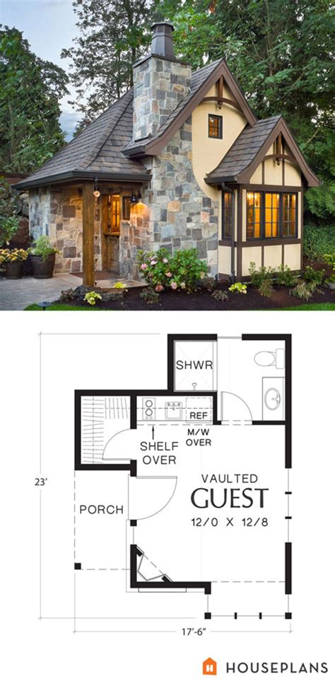 tudor style tiny house plans